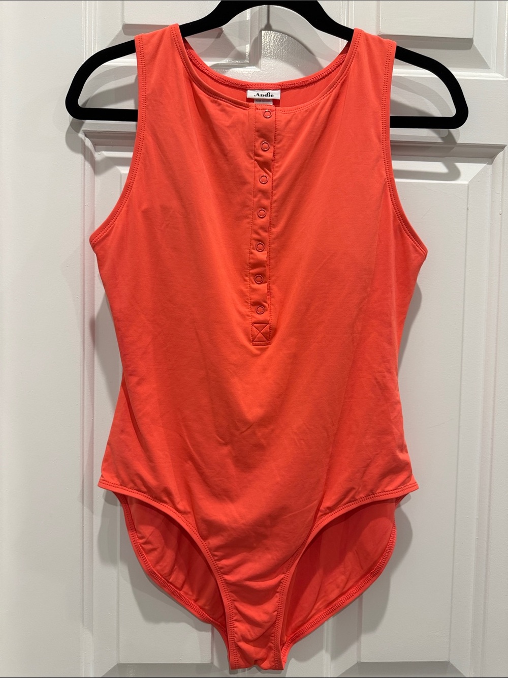 Andie Coral Snap-Front One-Piece
